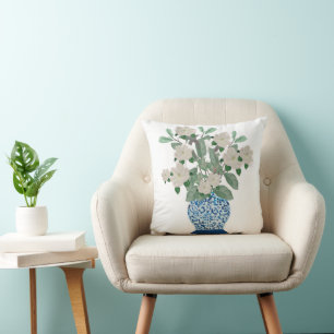 Magnolia Magnolias Chinoiserie Ginger Jar Jars Kussen