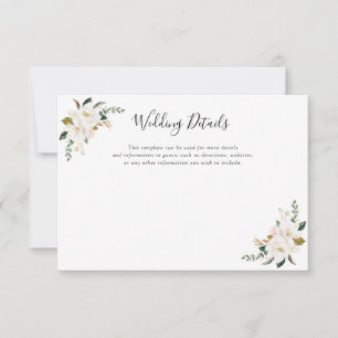 Magnolia Marine Blauwe Bloemen Wedding Details Kaa RSVP Kaartje