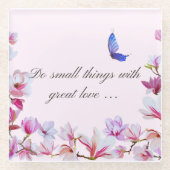 Magnolia met Quote Onderzetter (Voorkant)