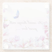 Magnolia met Quote Onderzetter (Achterkant)