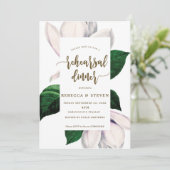 magnolia modern repetitief diner uitnodiging (Staand voorkant)