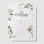 Magnolia moderne bruiloft vellum uitnodigingen (Offset (Uitnodiging))