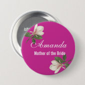  magnolia , moeder van de bruid ronde button 7,6 cm (Voorkant /achterkant)