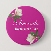  magnolia , moeder van de bruid ronde button 7,6 cm (Voorkant)