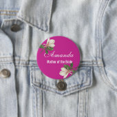  magnolia , moeder van de bruid ronde button 7,6 cm (In situ)