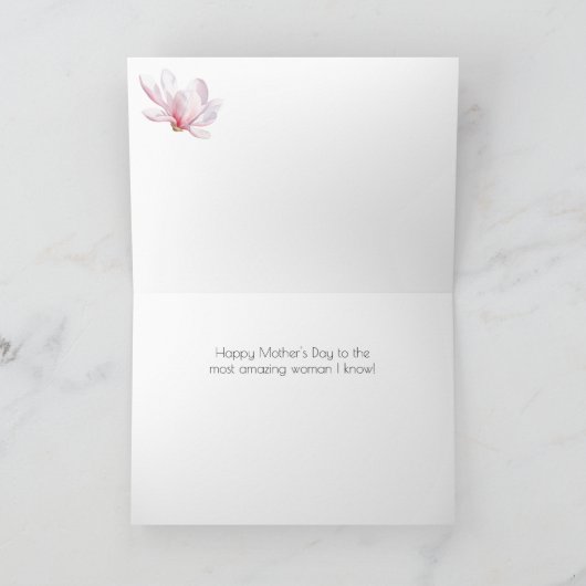 Magnolia Moederdag Kaart (Binnen)