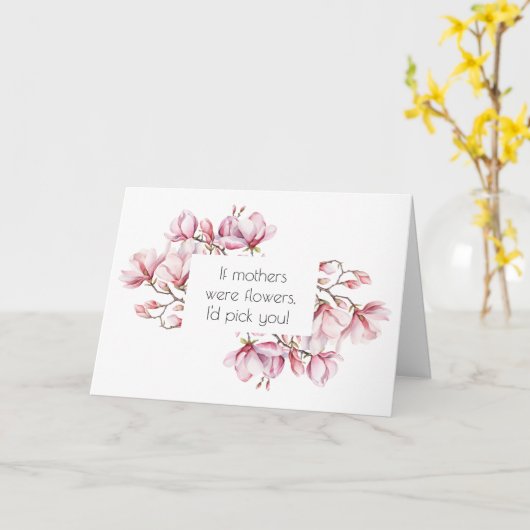 Magnolia Moederdag Kaart (Gele Bloem)