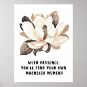 Magnolia Moment Waterverf Poster (Voorkant)