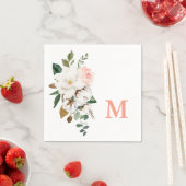 Magnolia Monogram Vrijgezellenfeest Cocktail Napki Servet (Insitu)