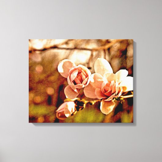 Magnolia Mood in roze Canvas Afdruk (Voorkant)