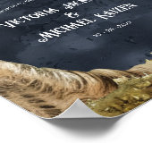 Magnolia & Moss Bruiloft Welkomstbord Poster (Hoek)