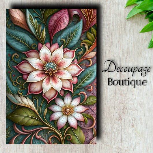 Magnolia Nouveau Kunst Decoupage Tissuepapier