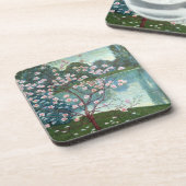 Magnolia (olie op canvas) bier onderzetter (Linkerzijde)