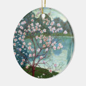 Magnolia (olie op canvas) keramisch ornament (Links)