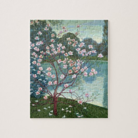Magnolia (olie op canvas) legpuzzel (Verticaal)