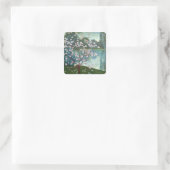 Magnolia (olie op canvas) vierkante sticker (Tas)