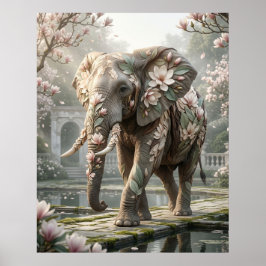 Magnolia Olifant Royal Mist Poster