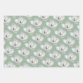 Magnolia op groen inpakpapier vel (Voorkant 3)