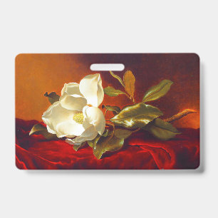 Magnolia op rode fluwelen Martin Johnson Heade Badge