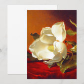 Magnolia op rood fluweel Martin Johnson hoofd Aankondiging (Voorkant / Achterkant)