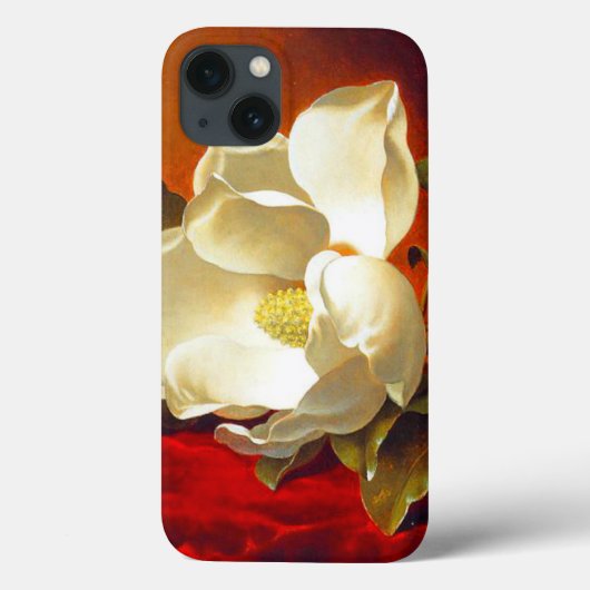 Magnolia op rood fluweel Martin Johnson hoofd Case-Mate iPhone Case (Achterkant)