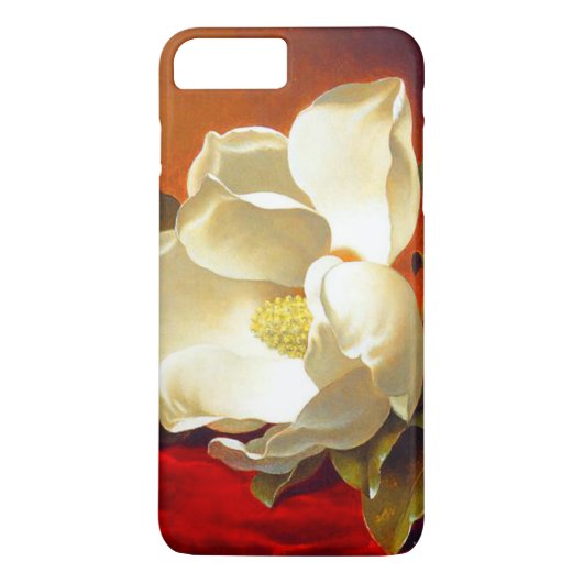 Magnolia op rood fluweel Martin Johnson hoofd Case-Mate iPhone Case (Achterkant)