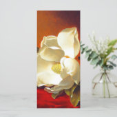 Magnolia op rood fluweel Martin Johnson hoofd Kaar (Staand voorkant)