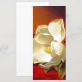 Magnolia op rood fluweel Martin Johnson hoofd Kaar (Voorkant / Achterkant)