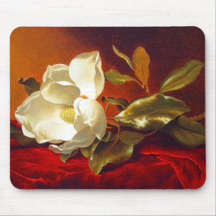 Magnolia op rood fluweel Martin Johnson hoofd Muismat