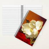 Magnolia op rood fluweel Martin Johnson hoofd Notitieboek (Binnen)