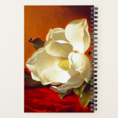 Magnolia op rood fluweel Martin Johnson hoofd Notitieboek (Achterkant)