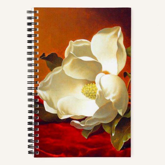 Magnolia op rood fluweel Martin Johnson hoofd Notitieboek (Voorkant)