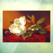 Magnolia op rood fluweel Martin Johnson hoofd Raamsticker (Vel 3)