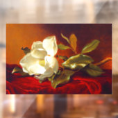 Magnolia op rood fluweel Martin Johnson hoofd Raamsticker (Vel 2)
