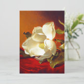 Magnolia op rood fluweel Martin Johnson hoofd Save The Date (Staand voorkant)
