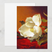 Magnolia op rood fluweel Martin Johnson hoofd Save The Date (Voorkant / Achterkant)