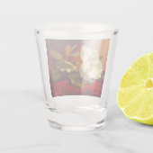 Magnolia op rood fluweel Martin Johnson hoofd Shot Glas (Achterkant)