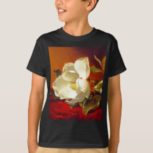 Magnolia op rood fluweel Martin Johnson hoofd T-shirt