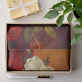 Magnolia op rood fluweel Martin Johnson hoofd Tissuepapier (Geschenk)