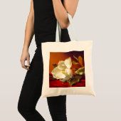 Magnolia op rood fluweel Martin Johnson hoofd Tote Bag (Voorkant (product))