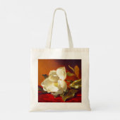 Magnolia op rood fluweel Martin Johnson hoofd Tote Bag (Achterkant)