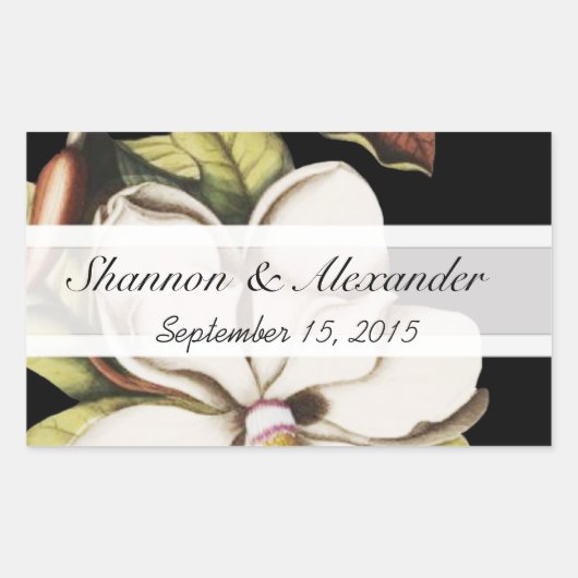 Magnolia over zwarte stickers (Voorkant)