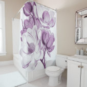 Magnolia Paarse Dream Douchegordijn (In situ)