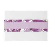 Magnolia Paarse Lila Waterverf Uitnodigingen Wikkel (Achterkant Voorbeeld)