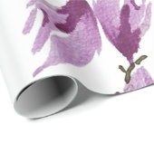 Magnolia Paarse Violet Waterverf Cadeaupapier (Rol Hoek)
