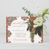 Magnolia Paradijsvogel Tropisch Bloemendesign Oran Kaart (Staand voorkant)