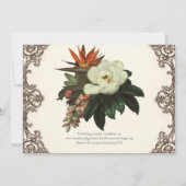 Magnolia Paradijsvogel Tropisch Bloemendesign Oran Kaart (Achterkant)