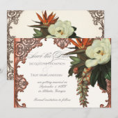 Magnolia Paradijsvogel Tropisch Bloemendesign Oran Kaart (Voorkant / Achterkant)