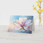 Magnolia pastel gekleurde illustratie kaart (Gele Bloem)