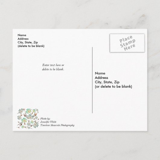 Magnolia-patroon Beterschap Kaart (Achterkant)